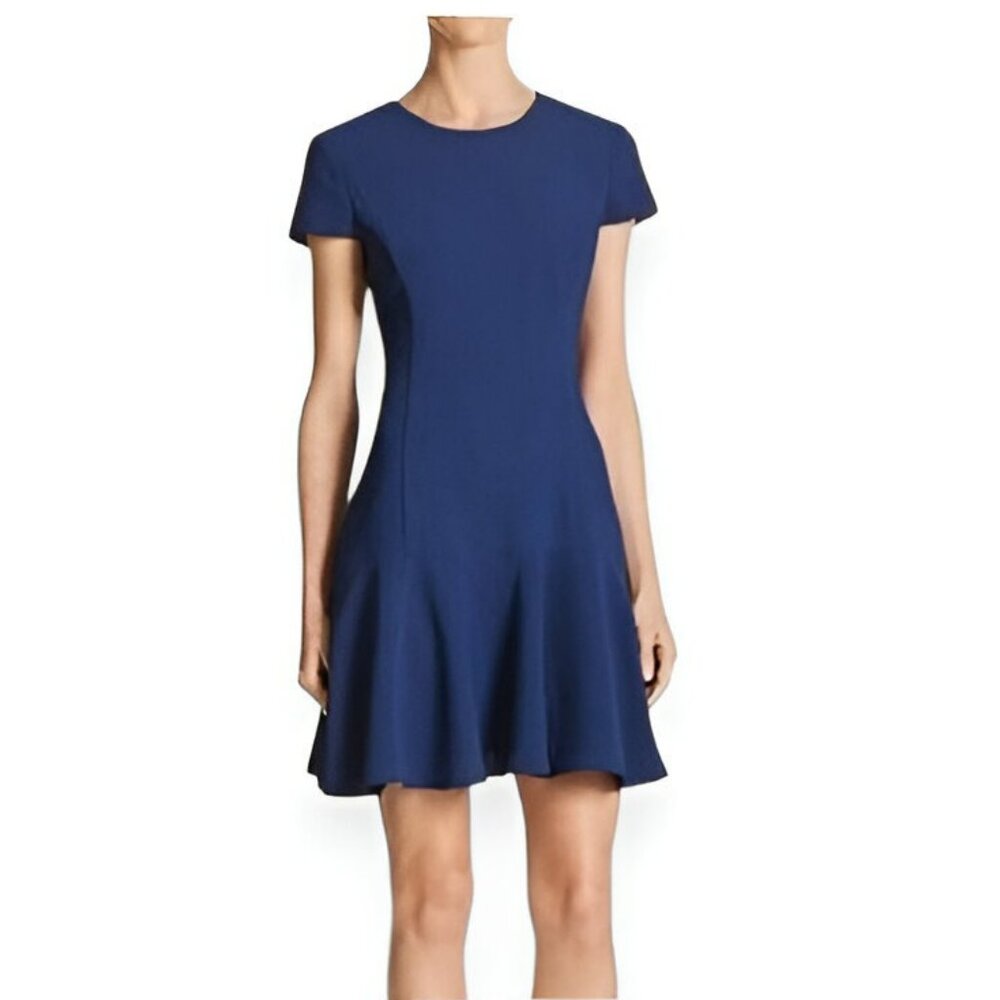 NWT Amanda Uprichard Sapphire Cobalt Blue Fit & Flare Trumpet Swing Mini Dress L